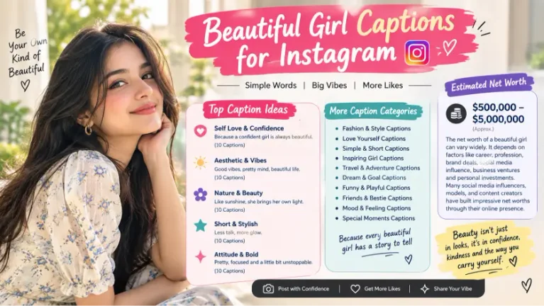 Cute & Beautiful Girl Captions