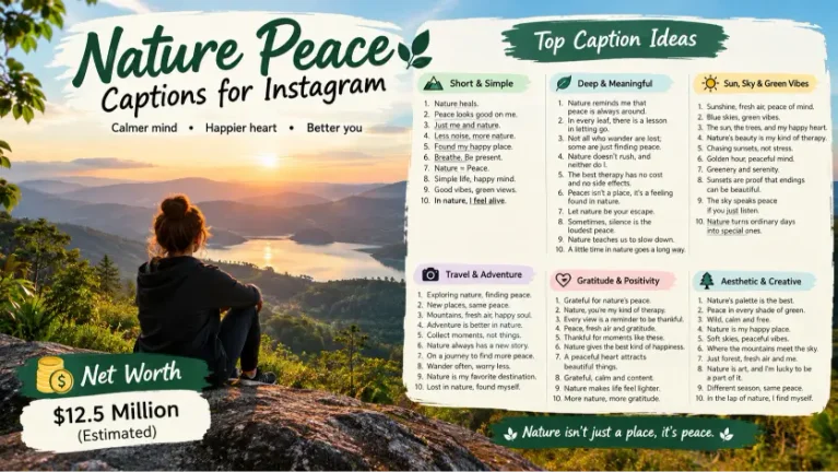 Nature Peace Captions