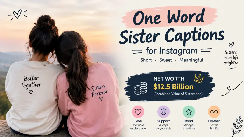 One Word Sister Captions