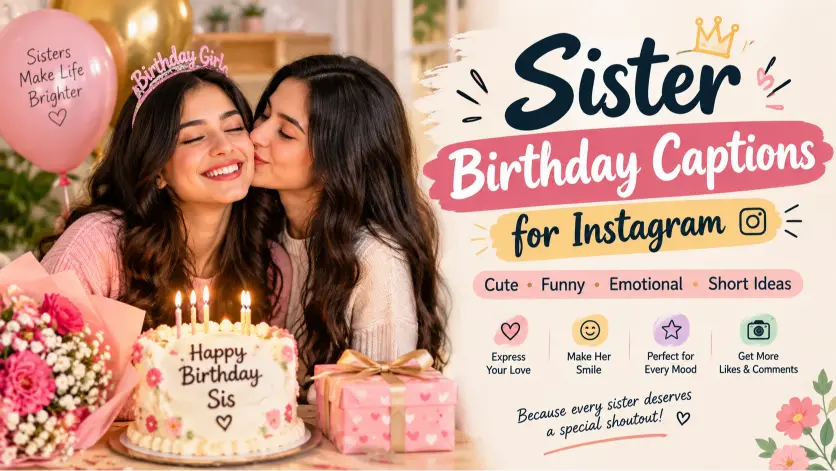 Sister Birthday Captions for Instagram