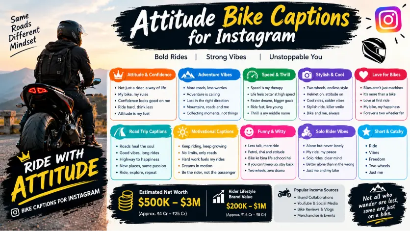 Attitude Bike Captions