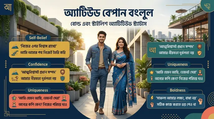 Line Attitude Caption Bangla