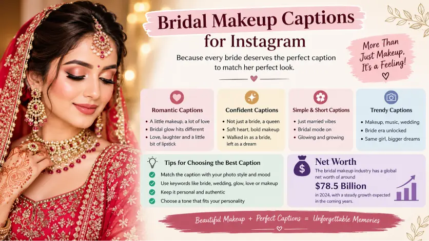 Bridal Makeup Captions