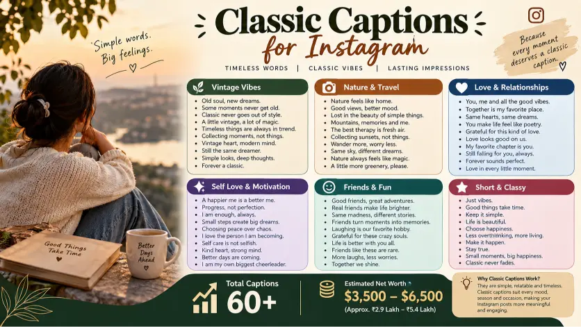 Classic Instagram Captions