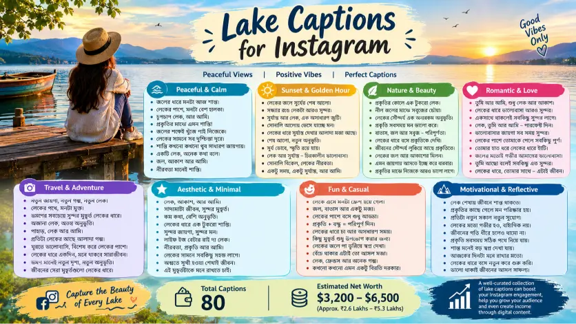 Lake View Captions for Instagram