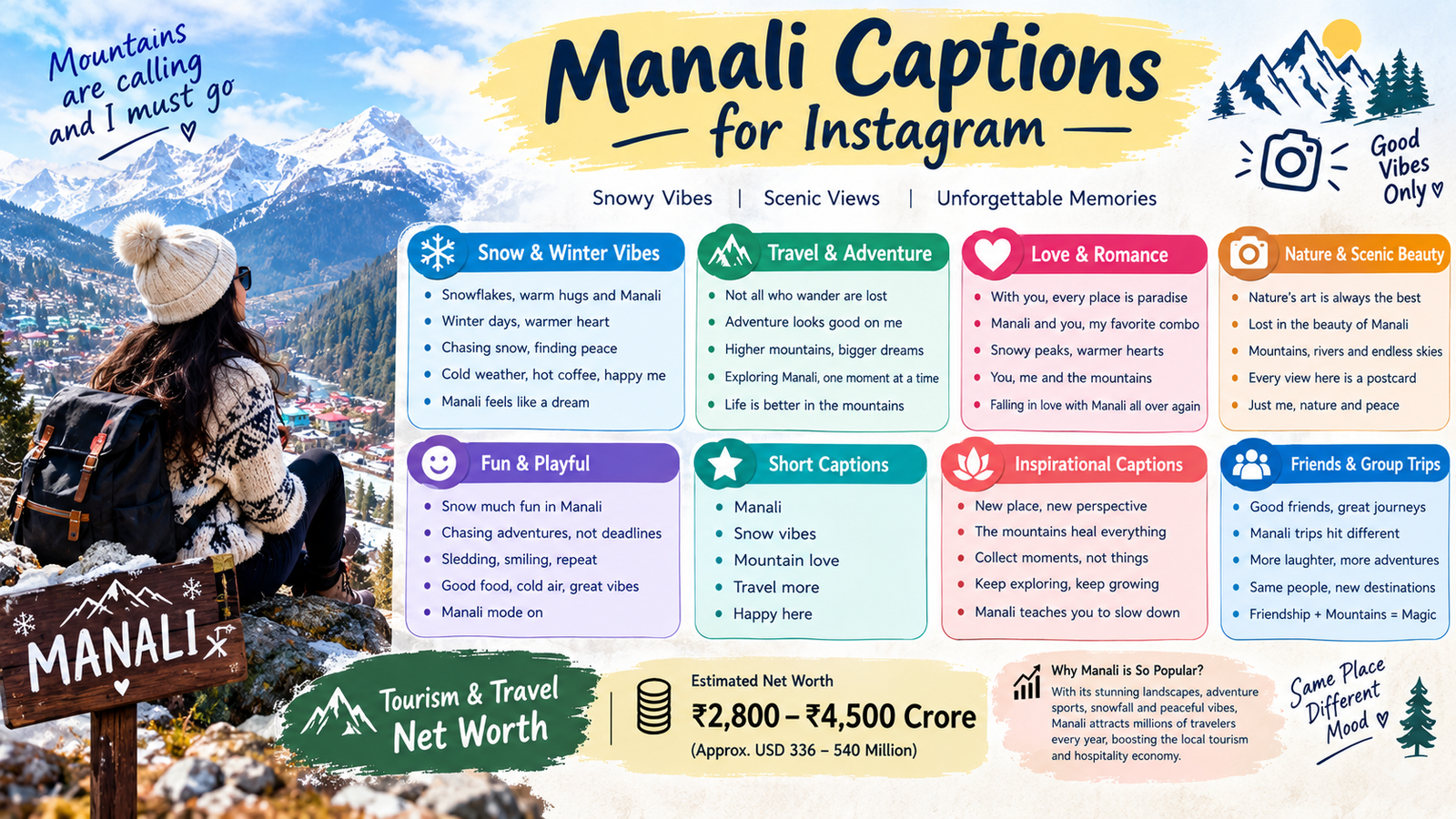Manali Captions for Instagram