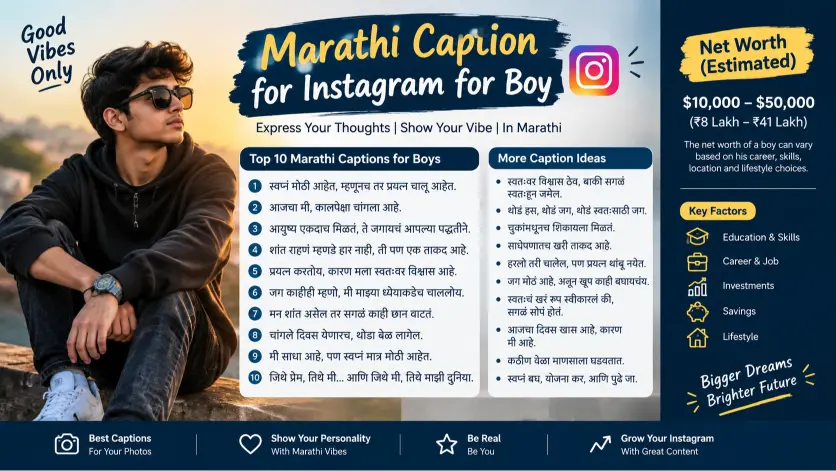 Marathi Caption for Instagram for Boy