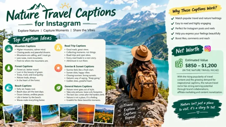 Nature Travel Captions for Instagram