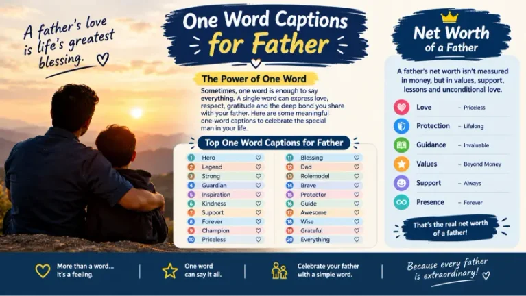 One Word Caption for Father