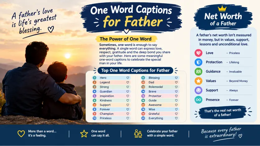 One Word Caption for Father
