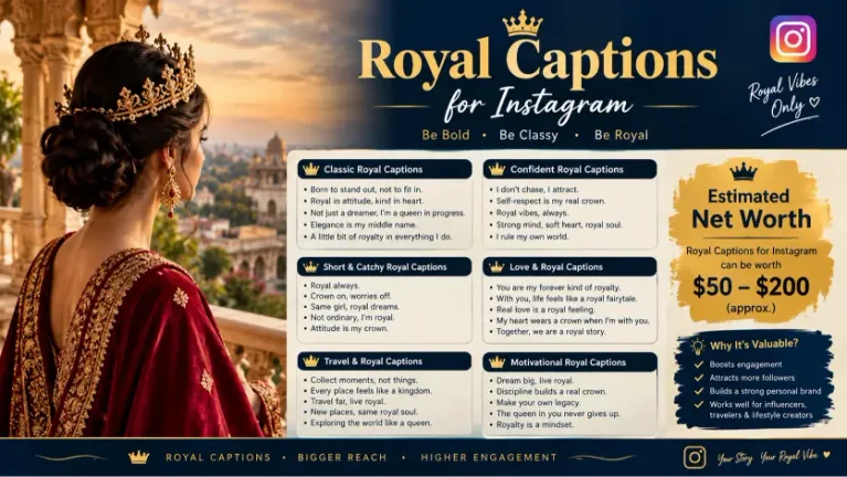Royal Captions for Instagram